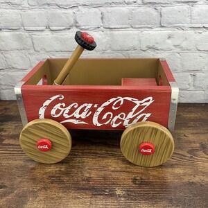 Franklin Mint Coca-Cola Heirloom Collection Wooden Wagon 12"x7" No Box‎